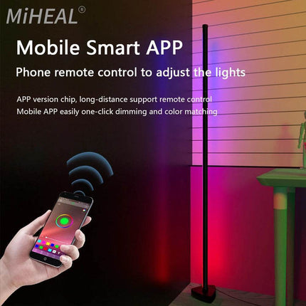 Nordic LED RGBIC Dimmable Floor Lamp - Floor Lamp - Elephantech - Mad Fly Essentials