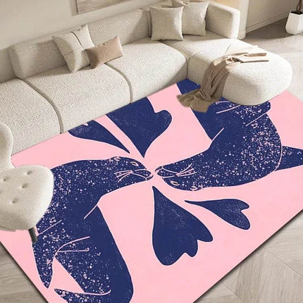 Nordic Leopard Cat Animal Living Area Rug - Area Rug - Facaishu - Mad Fly Essentials