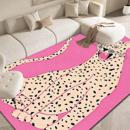 Nordic Leopard Cat Animal Living Area Rug - Area Rug - Facaishu - Mad Fly Essentials