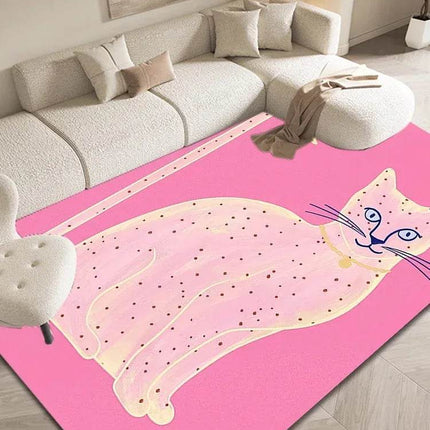 Nordic Leopard Cat Animal Living Area Rug - Area Rug - Facaishu - Mad Fly Essentials