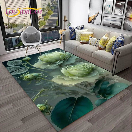 Nordic Love Floral Daisy Area Rug - Area Rug - LOUSIDREAM - Mad Fly Essentials