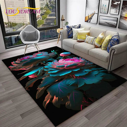 Nordic Love Floral Daisy Area Rug - Area Rug - LOUSIDREAM - Mad Fly Essentials