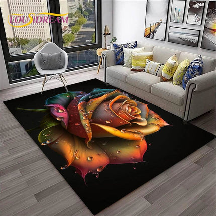 Nordic Love Floral Daisy Area Rugs - Mad Fly Essentials