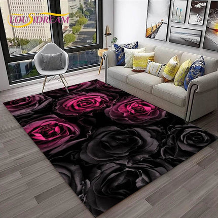 Nordic Love Floral Daisy Area Rug - Area Rug - LOUSIDREAM - Mad Fly Essentials