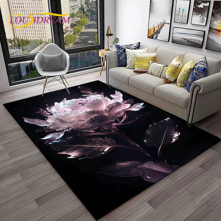 Nordic Love Floral Daisy Area Rug - Area Rug - LOUSIDREAM - Mad Fly Essentials