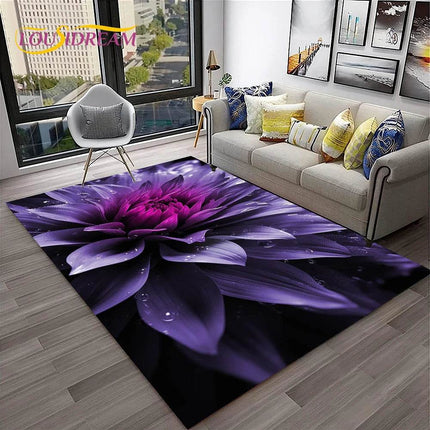 Nordic Love Floral Daisy Area Rug - Area Rug - LOUSIDREAM - Mad Fly Essentials