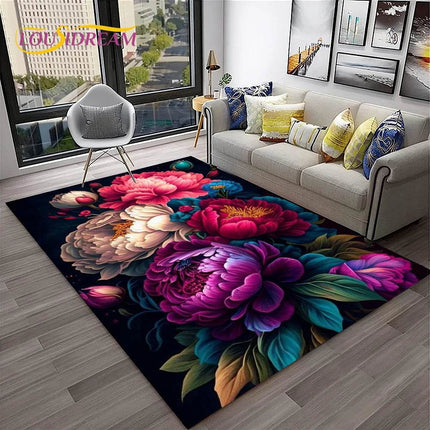 Nordic Love Floral Daisy Area Rug - Area Rug - LOUSIDREAM - Mad Fly Essentials