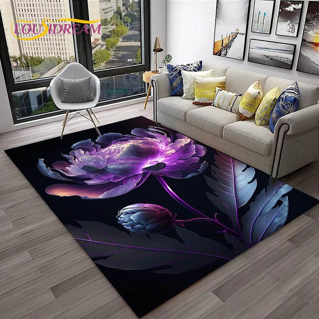 Nordic Love Floral Daisy Area Rug - Mad Fly Essentials