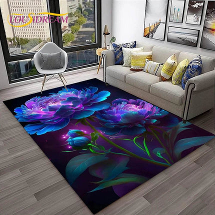 Nordic Love Floral Daisy Area Rug - Area Rug - LOUSIDREAM - Mad Fly Essentials