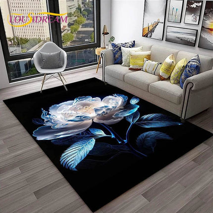 Nordic Love Floral Daisy Area Rug - Area Rug - LOUSIDREAM - Mad Fly Essentials