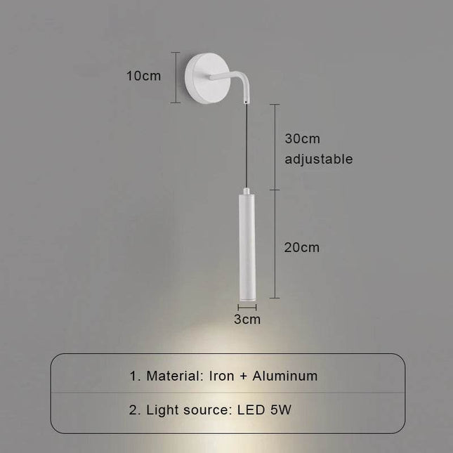 Nordic Modern Minimalist LED Wall Sconce - LED Wall Sconce - khelse - Mad Fly Essentials