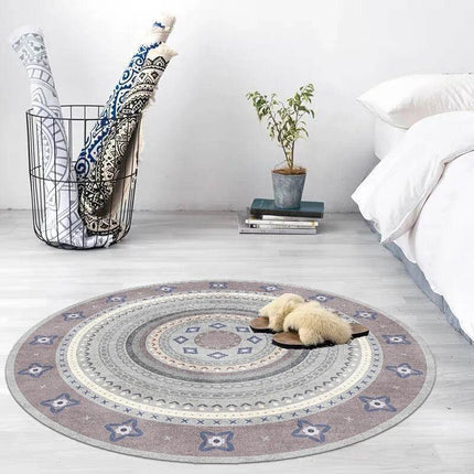 Nordic Round Bedroom Retro Area Rug - Area Rug - Essential Rugs - Mad Fly Essentials