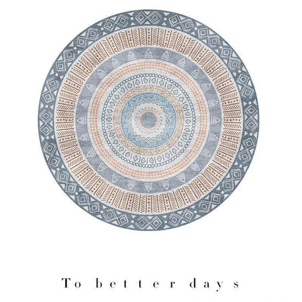 Nordic Round Bedroom Retro Area Rug - Area Rug - Essential Rugs - Mad Fly Essentials
