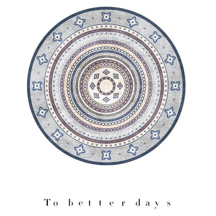 Nordic Round Bedroom Retro Area Rug - Area Rug - Essential Rugs - Mad Fly Essentials
