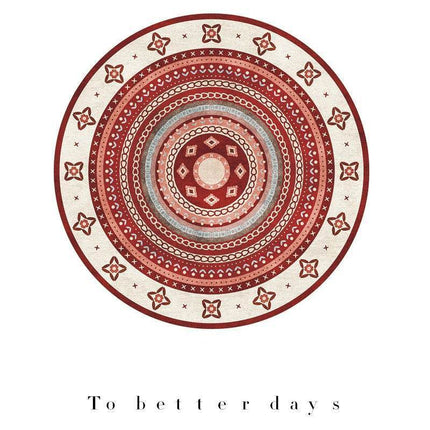Nordic Round Bedroom Retro Area Rug - Area Rug - Essential Rugs - Mad Fly Essentials