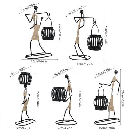 Nordic Rustic Candle Holder Figurine - Figurine - Candelero - Mad Fly Essentials