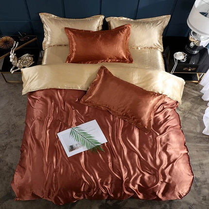 Nordic Style Rayon Solid Duvet Bedding Sets - Mad Fly Essentials
