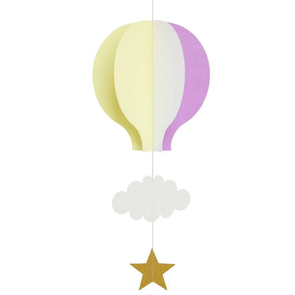 Nursery Decor 3D Paper Hot Air Balloon Hanging Wall Decor Nursery Decor Nursery Ready Mad Fly Essentials