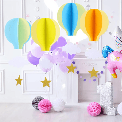 Nursery Decor 3D Paper Hot Air Balloon Hanging Wall Decor Nursery Decor Nursery Ready Mad Fly Essentials