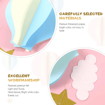 Nursery Decor 3D Paper Hot Air Balloon Hanging Wall Decor Nursery Decor Nursery Ready Mad Fly Essentials