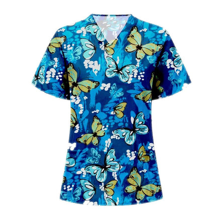 Nursing Scrub Women Animal Sea-Horse Clinic Uniform Scrubs - Nursing Scrub - Hennar - Mad Fly Essentials