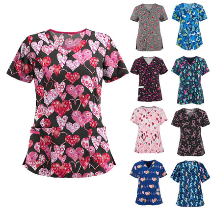 Nursing Scrub Women Animal Sea-Horse Clinic Uniform Scrubs - Nursing Scrub - Hennar - Mad Fly Essentials