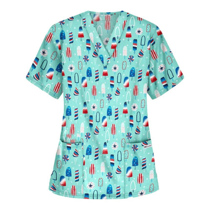 Nursing Scrub Women Cartoon Cat Dog Pet Scrub - Nursing Scrub - Nadanbao - Mad Fly Essentials