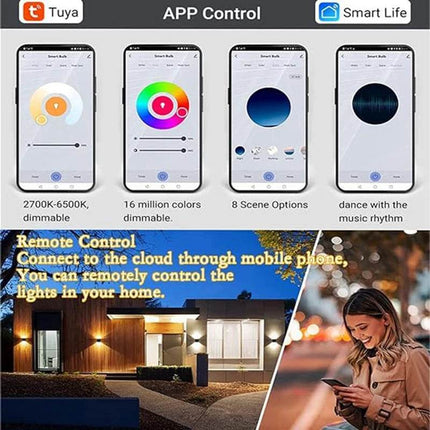 Outdoor RGB Smart APP Lamp LED Wall Sconce - LED Wall Sconce - Dfiolk - Mad Fly Essentials