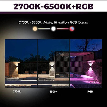 Outdoor RGB Smart APP Lamp LED Wall Sconce - LED Wall Sconce - Dfiolk - Mad Fly Essentials