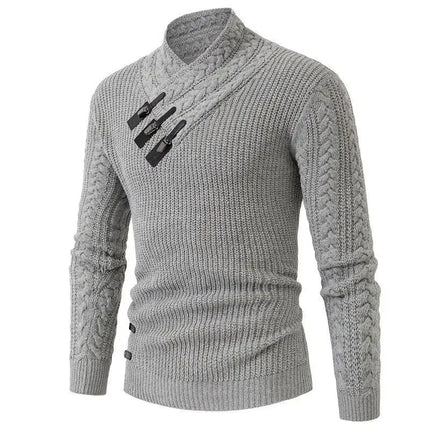 Outerwear Leather Buckle Business Casual Men Cardigan - Outerwear - TrendSetter - Mad Fly Essentials