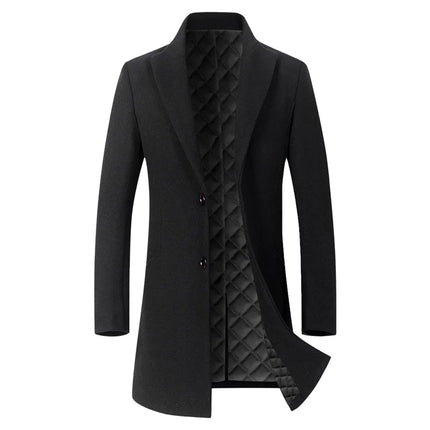 Outerwear Men Business Casual Boutique Wool Trench Parka - Outerwear - James Wangking - Mad Fly Essentials