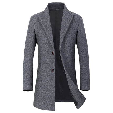 Outerwear Men Business Casual Boutique Wool Trench Parka - Outerwear - James Wangking - Mad Fly Essentials