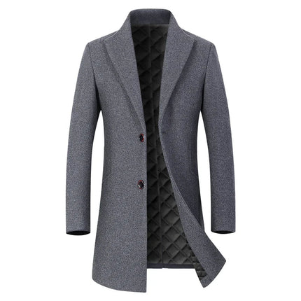 Outerwear Men Business Casual Boutique Wool Trench Parka - Outerwear - James Wangking - Mad Fly Essentials