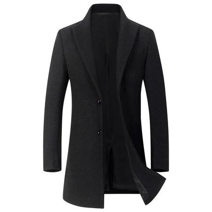 Outerwear Men Business Casual Boutique Wool Trench Parka - Outerwear - James Wangking - Mad Fly Essentials