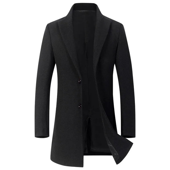 Outerwear Men Business Casual Boutique Wool Trench Parka - Outerwear - James Wangking - Mad Fly Essentials