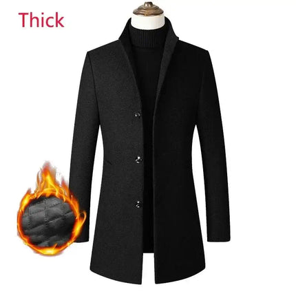 Outerwear Men Fashion Business Woolen Trench Parka - Outerwear - James Wangking - Mad Fly Essentials