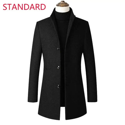 Outerwear Men Fashion Business Woolen Trench Parka - Outerwear - James Wangking - Mad Fly Essentials