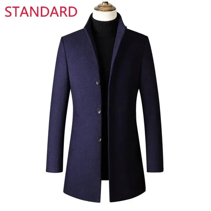 Outerwear Men Fashion Business Woolen Trench Parka - Outerwear - James Wangking - Mad Fly Essentials