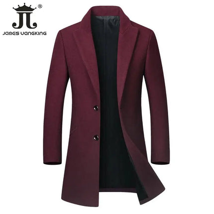 Outerwear Men Fashion Business Woolen Trench Parka - Outerwear - James Wangking - Mad Fly Essentials