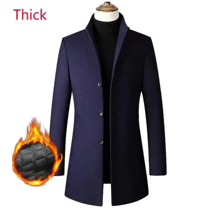 Outerwear Men Fashion Business Woolen Trench Parka - Outerwear - James Wangking - Mad Fly Essentials