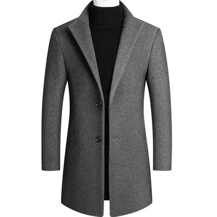 Outerwear Men Fashion Business Woolen Trench Parka - Outerwear - James Wangking - Mad Fly Essentials