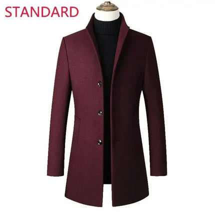 Outerwear Men Fashion Business Woolen Trench Parka - Outerwear - James Wangking - Mad Fly Essentials