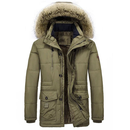 Outerwear Men Windproof Winter Fur Collar Parka - Outerwear - CXZD - Mad Fly Essentials