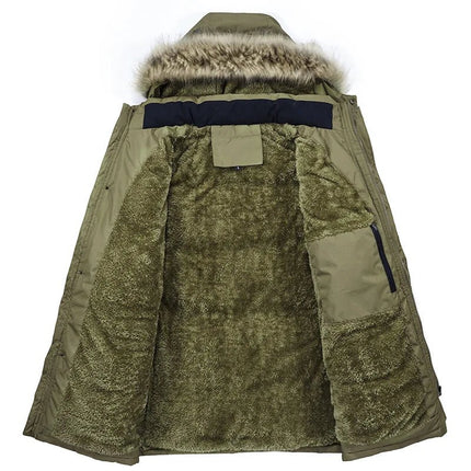 Outerwear Men Windproof Winter Fur Collar Parka - Outerwear - CXZD - Mad Fly Essentials