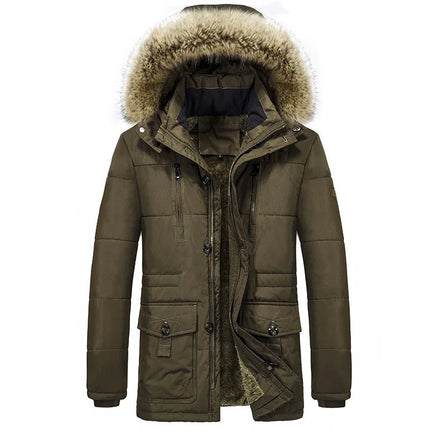 Outerwear Men Windproof Winter Fur Collar Parka - Outerwear - CXZD - Mad Fly Essentials