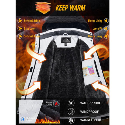 Outerwear Ski Snowboard Thermal Fleece Winter Women Parka - Outerwear - TACVASEN - Mad Fly Essentials
