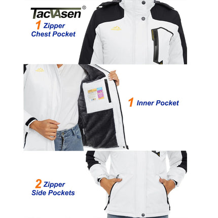 Outerwear Ski Snowboard Thermal Fleece Winter Women Parka - Outerwear - TACVASEN - Mad Fly Essentials