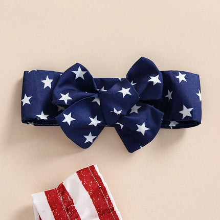 Outfit Set Baby Girl Summer Independence Day Flag Infant Clothing Set - Outfit Set - Aimi Lakana - Mad Fly Essentials