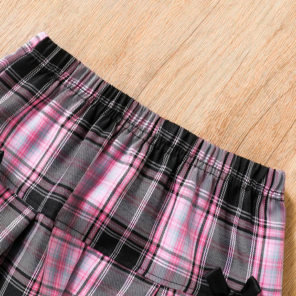 Outfit Set Girl Casual Plaid Skirt Set - Outfit Set - Canrulo - Mad Fly Essentials