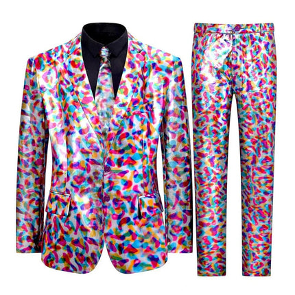 Outfit Set Men Metallic Funny Jacket Party Blazer - Outfit Set - DISFRAZ - Mad Fly Essentials
